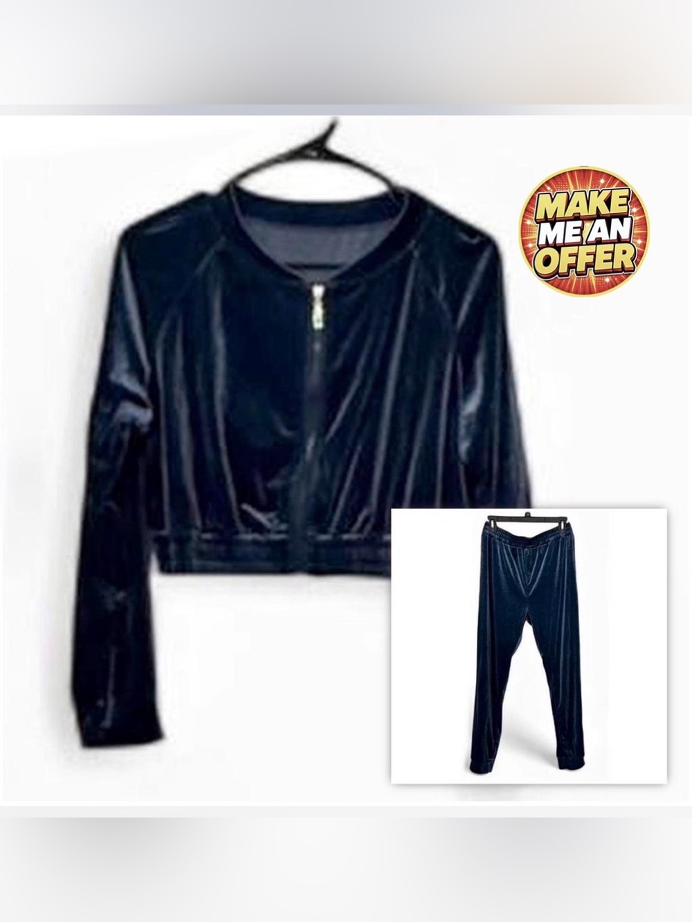 Brand New SHEIN Navy Velour Lounge Set - SZ L